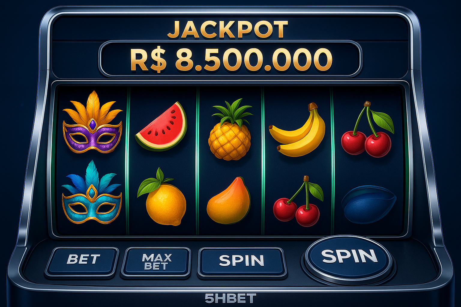 Caça-níqueis online no 5hbet com jackpot de R$ 8.500.000